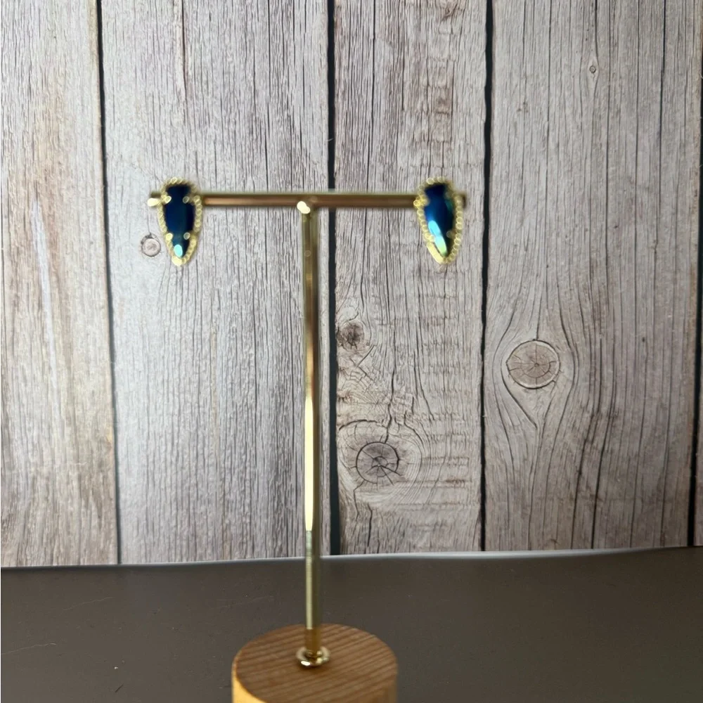 RARE/VINTAGE KENDRA SCOTT SKYLETTE 
IRIDESCENT BLUE/BLUE - Gold - Picture 2 of 5